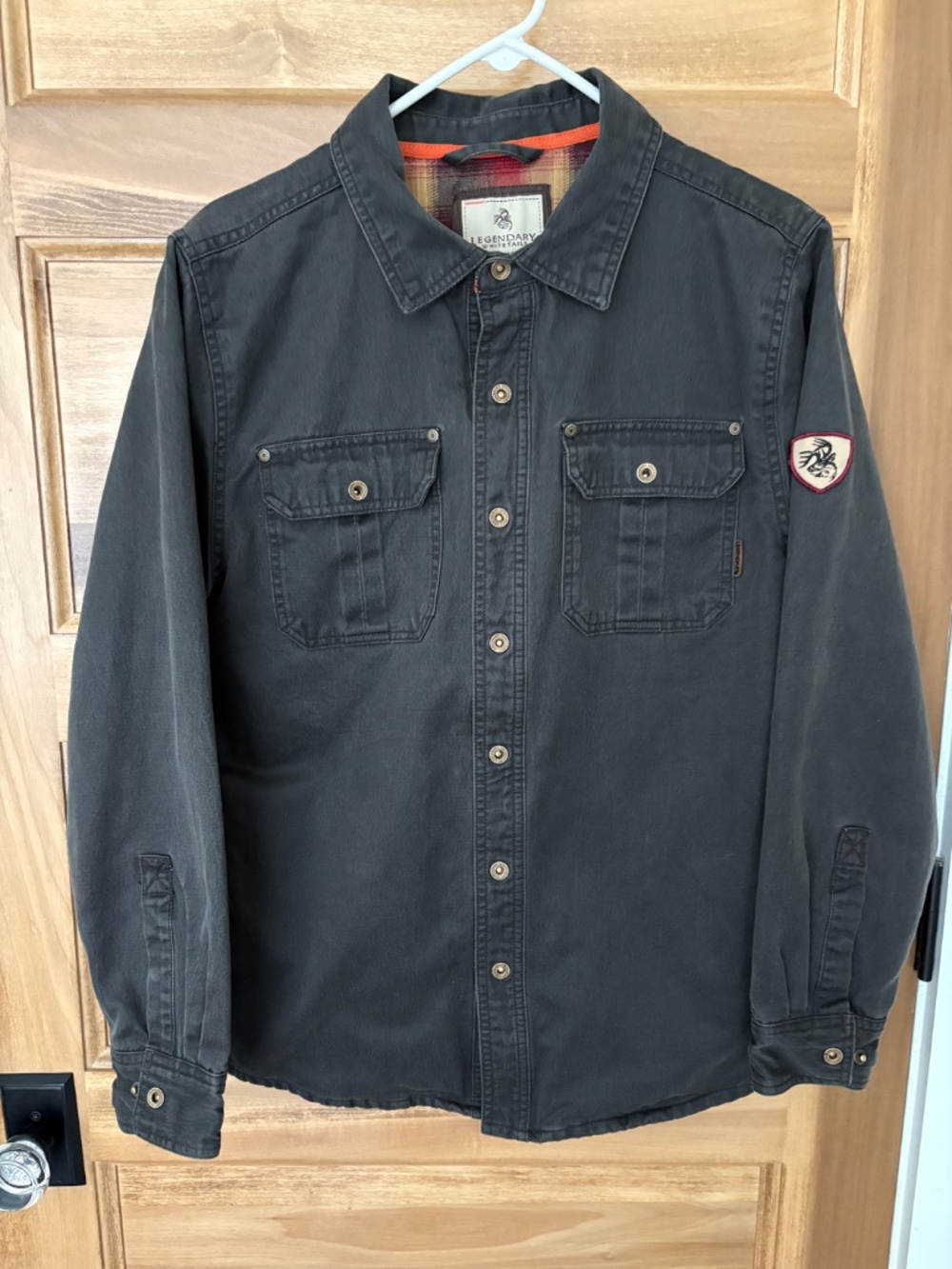 Flannel-Lined Shirt Jacket Shacket Legendary Whitetails  Dark Grey